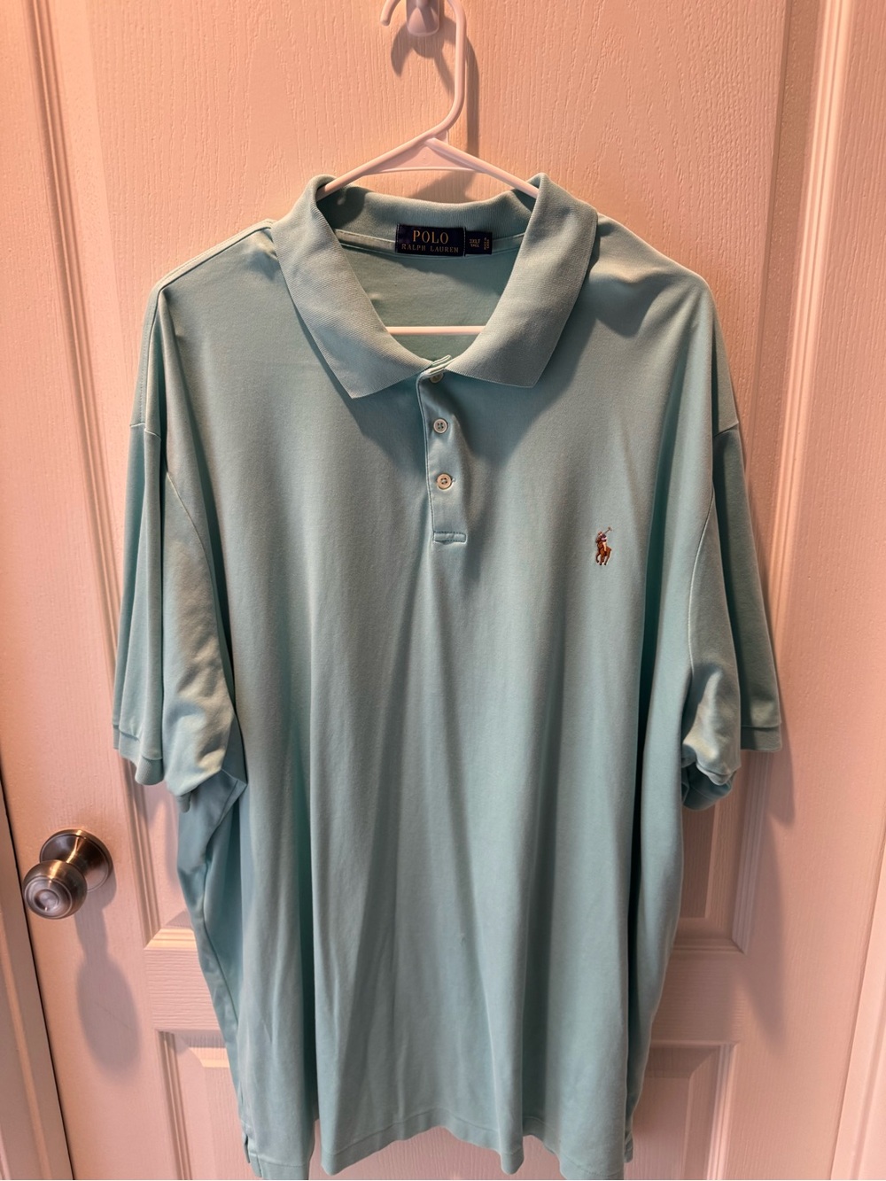 Ralph Lauren Light Mint Green Short-Sleeve Polo Shirt - Big and Tall
